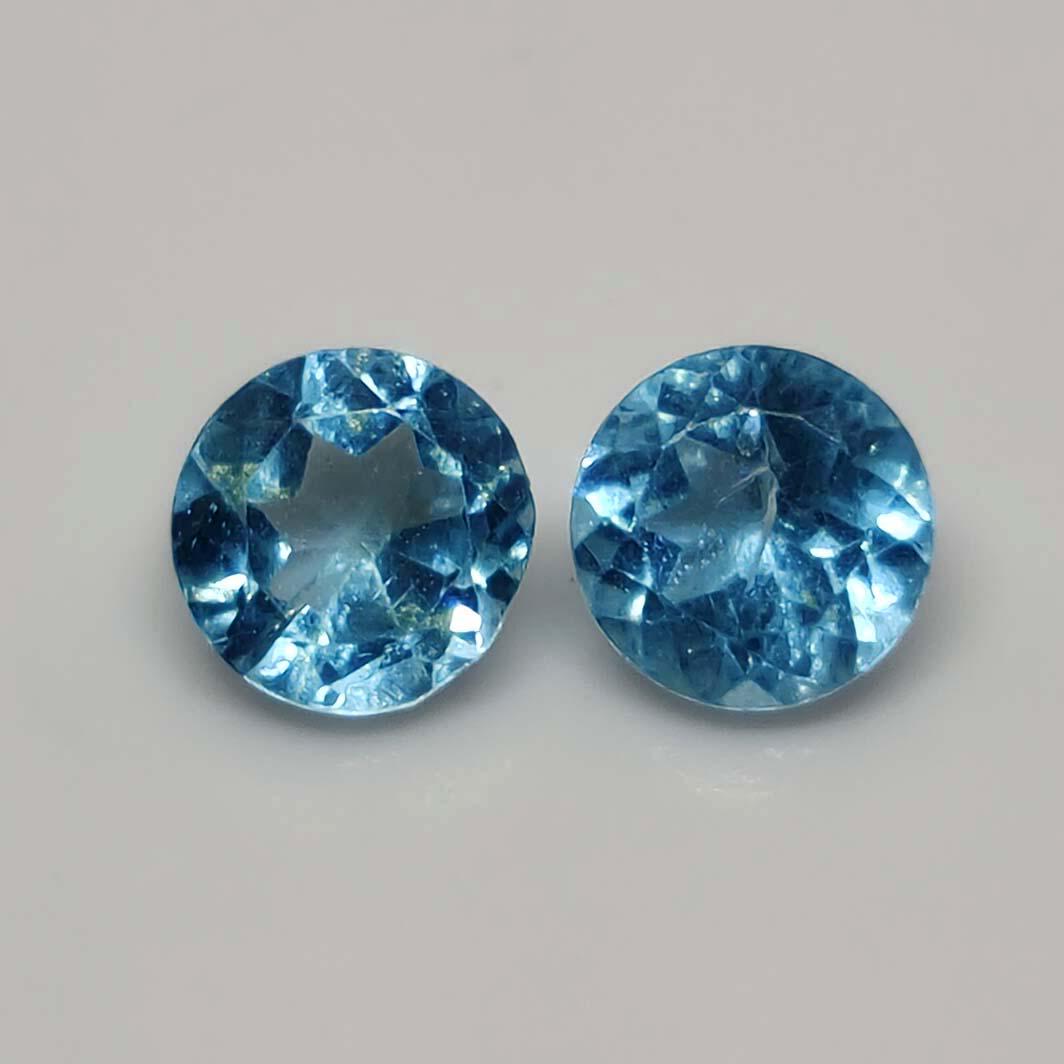 1 ct Natural Blue Apatite Pair (1 of 1)