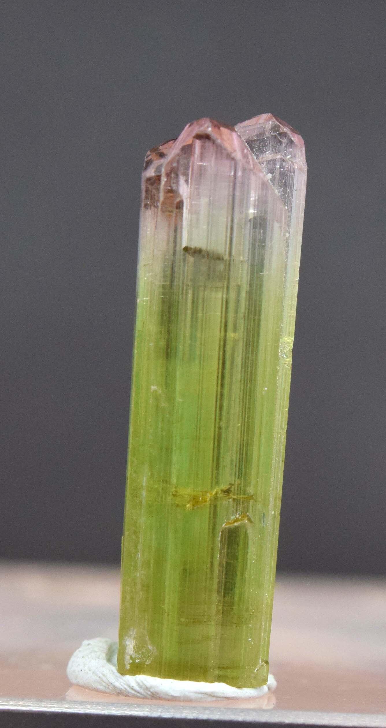 11.60 Carats Stunning Diamond Cut Terminated And Undamaged Bi-Color Tourmaline Gem Grade Crystal (1 of 6)