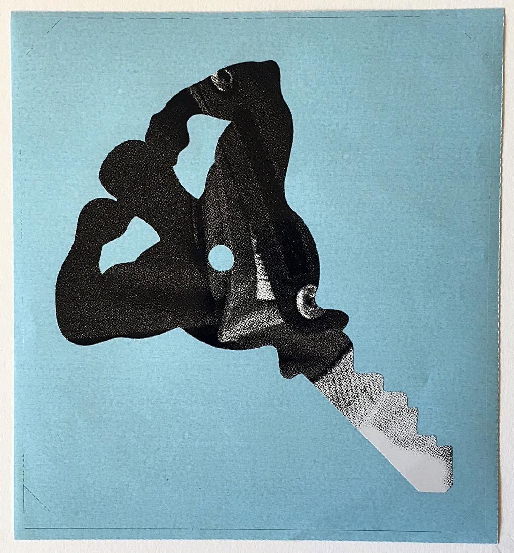 Ned Vena: Untitled 2014: Title: Ned Vena: Untitled 2014 Description: Title: Untitled 2014 Artist: Ned Vena Medium: vinyl cut-out Dimensions: 8" x 8 1/2" Additional Information: edition of 100 signed verso Reserve: $300.00 <