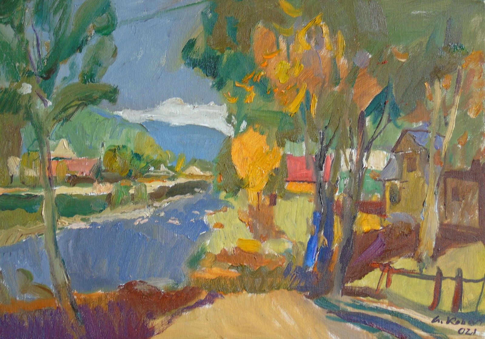 Oil painting Autumn evening Polach Anton (1 of 8)