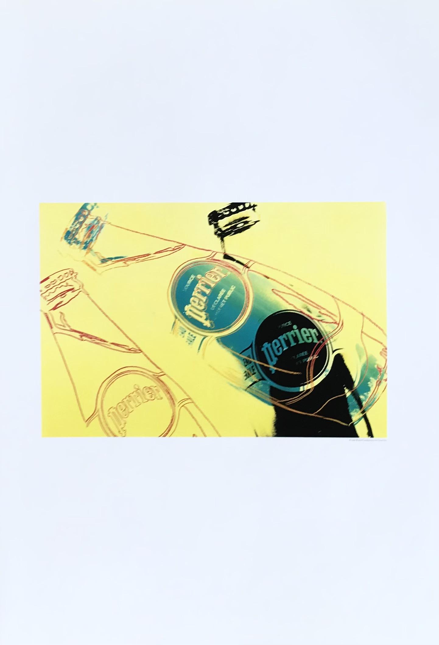 Andy Warhol Perrier 12, Pop art print 1999: Artist: Andy Warhol (After) Country: USA Title: Untitled - Perrier 12 Printed: Offset on luster paper 1999 Marks: Not signed or numbered Paper Size: 19.50 x 13.50 inch Provenance: Andy Warhol Catalog 