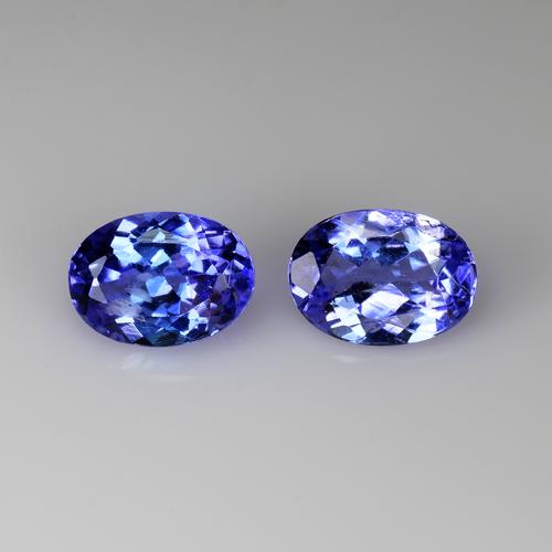 2 PCS 1.87 CTS FANTASTIC COLOR ! NATURAL TANZANITE OVAL SHAPE GOOD QUALITY GEMS: Title: 2 PCS 1.87 CTS FANTASTIC COLOR ! NATURAL TANZANITE OVAL SHAPE GOOD QUALITY GEMS Carat Weights: 1.87 Size/Dimensions: 7.0 x 5.0 x 3.5 MM / 7.0 x 5.0 x 2.8 MM Additional Information: CLARITY VS T