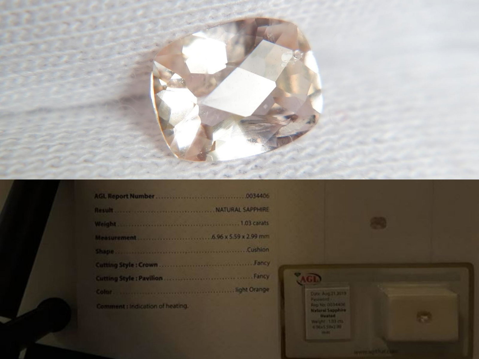 Orange Sapphire, unheated, premium cut, 1.03 ct (1 of 12)