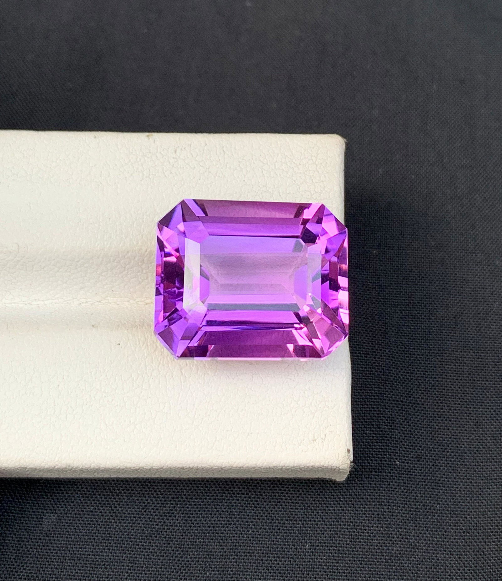 Amethyst Loose Gemstone, Natural Purple Color, Faceted Emerald Cut, Ring Jewelry Size Amethyst (1 of 4)