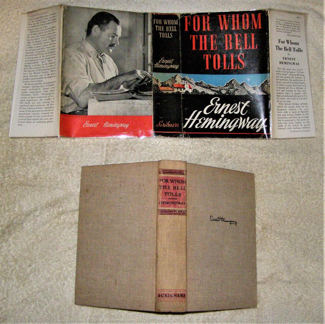 FOR WHOM THE BELL TOLLS by Ernest Hemingway First Edition with "A" but 2nd stateDJ (1 of 1)