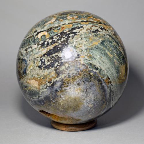 Large 16 cm polished ocean jasper sphere (1 of 9)