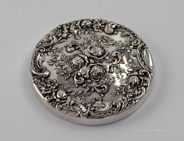 Round Sterling Silver Purse Mirror #325-0 by Gorham (1 of 5)
