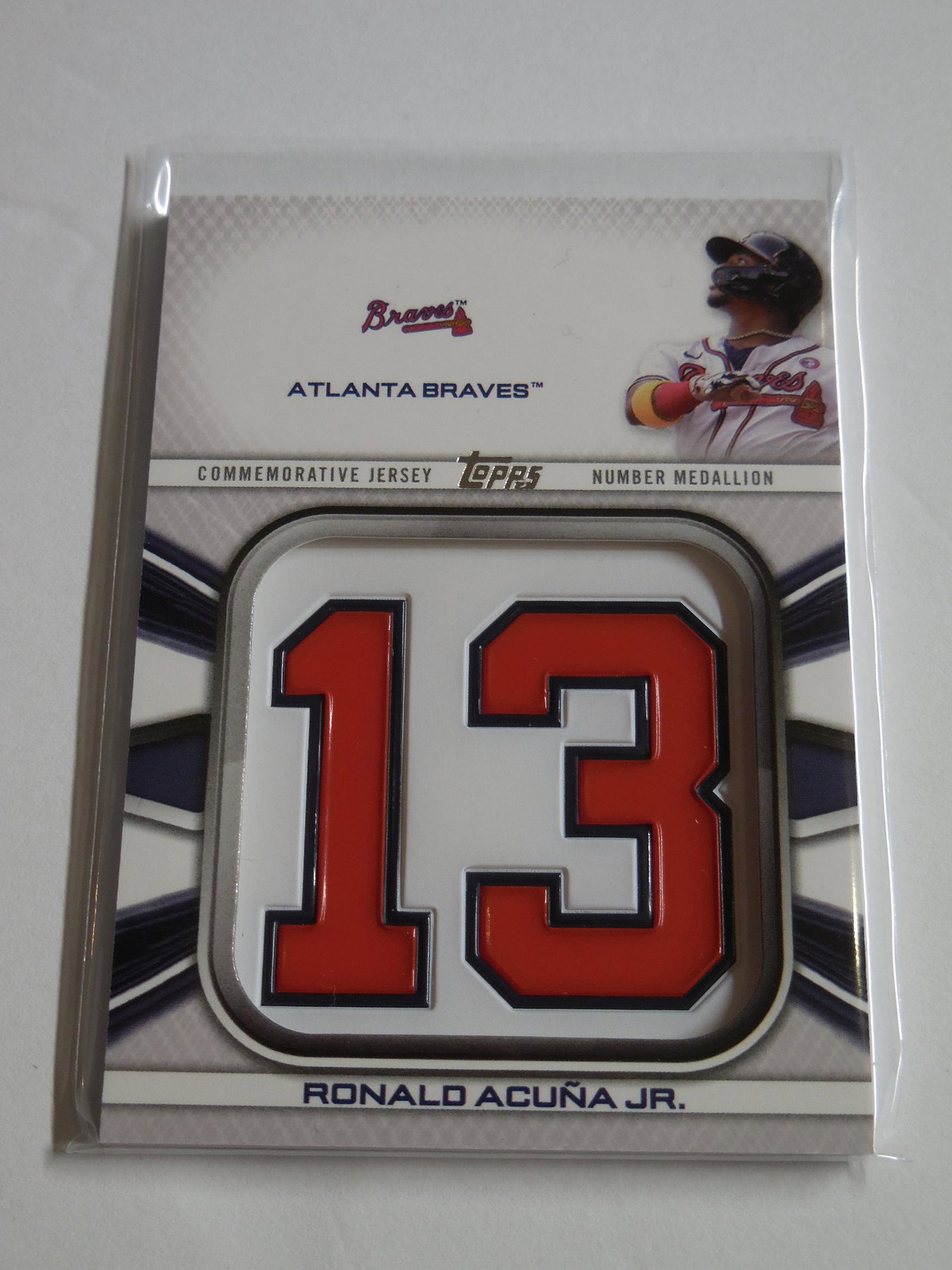 22 TOPPS RONALD ACUNA JR JERSEY NUMBER (1 of 2)