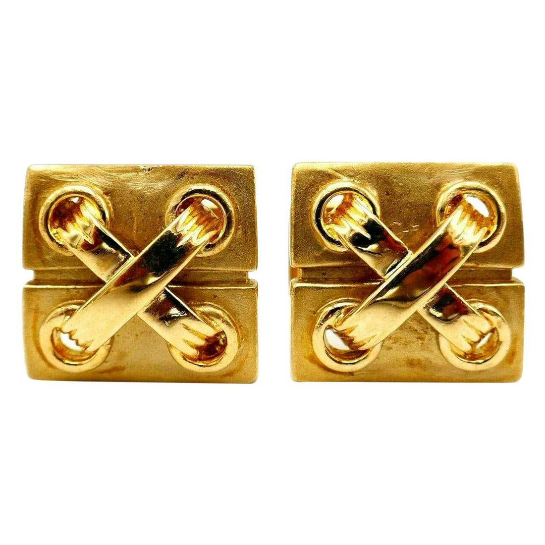 Cartier Vintage Yellow Gold Nautical Cufflinks (1 of 6)
