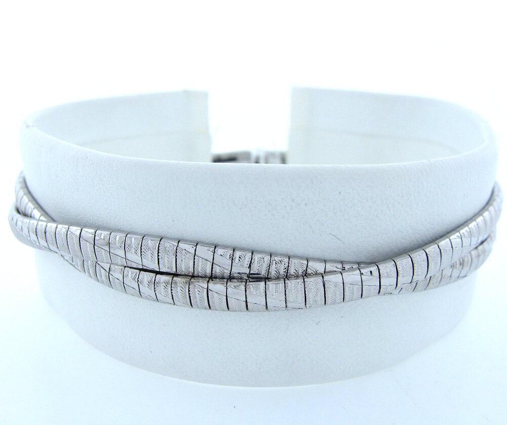 925 STERLING SILVER DOUBLE TWIST OMEGA BRACELET (1 of 7)