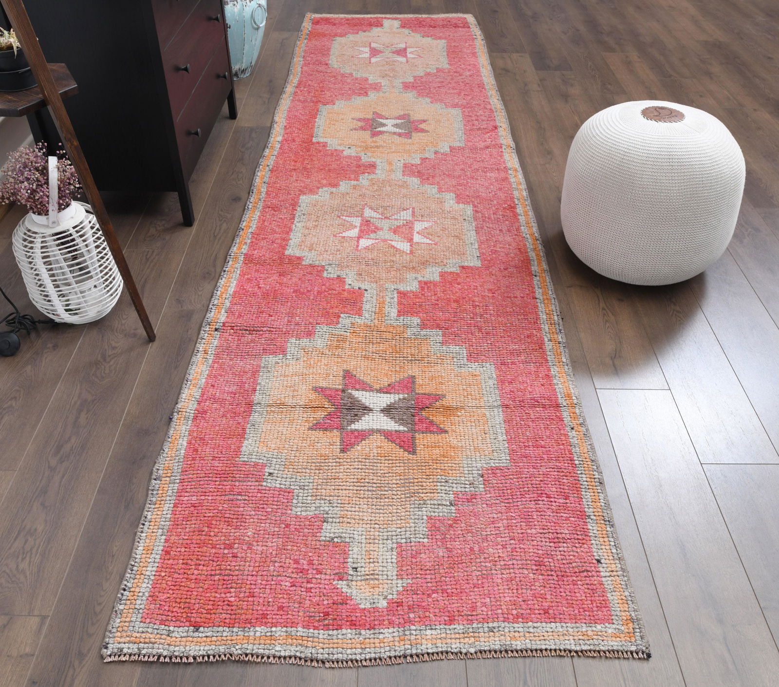 3x12 Vintage Turkish Runner Oushak Runner, (1 of 8)