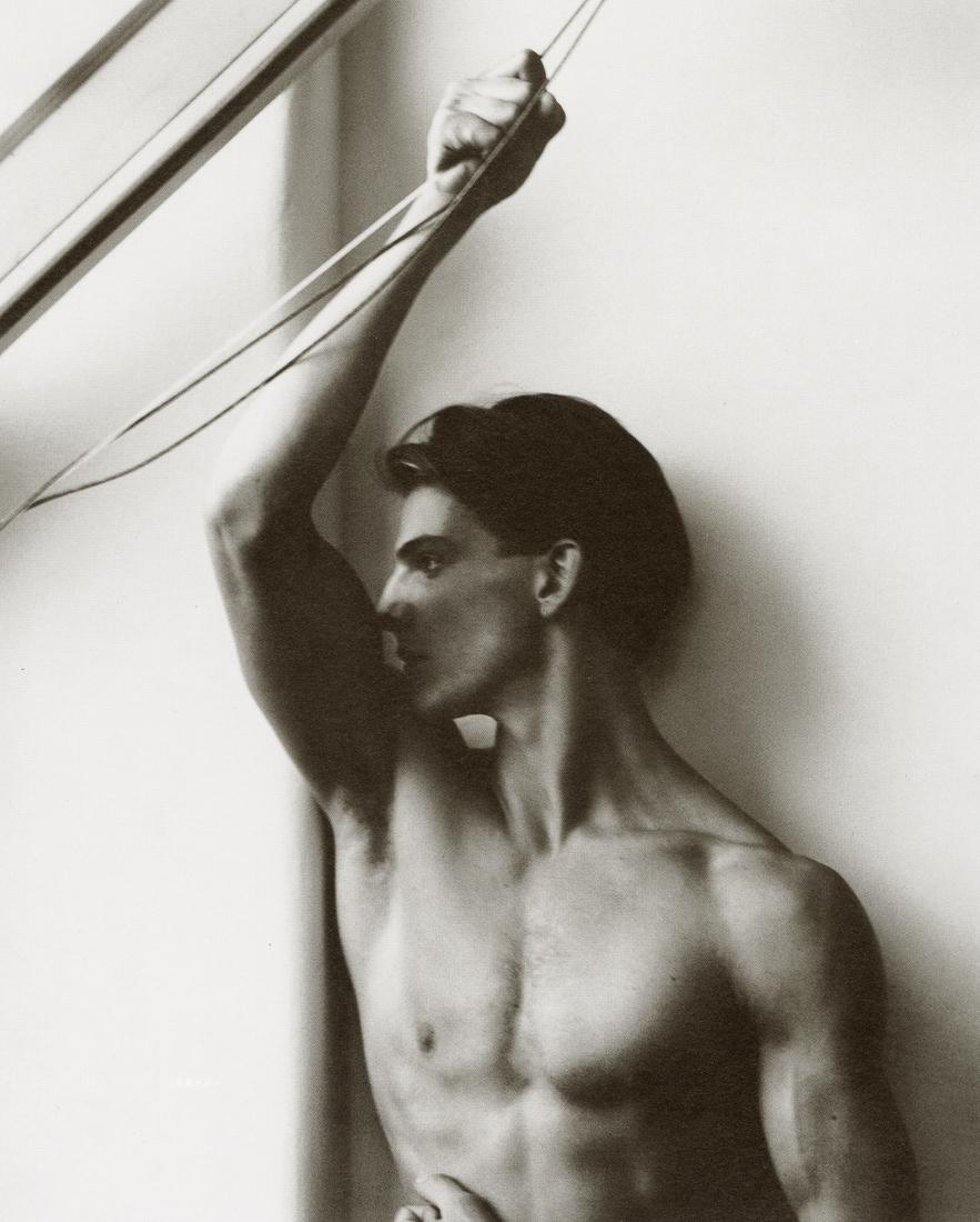 HERB RITTS - Stephano, Milan, 1985: Artist: Herb Ritts Title: Stephano, Milan, 1985 Medium: Photo Litho, 1989, Hong Kong Dimensions: 6.45x8" Description: Heat Wax Mounted on 8.5x11" Conservation Board Artist Bio: Herb Ritts (1952-2002) 