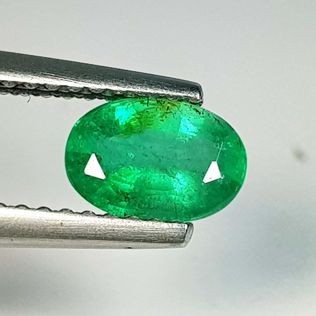 0.74 Ctz Natural Emerald: No Reserve! Title: 0.74 Ctz Natural Emerald Color/Clarity: Green / VS Gemstones: Emerald Carat Weights: 0.74 Size/Dimensions: 7.00 x 5.00 x 3.30 Additional Information: Oval / Zambia Shipping: Domest
