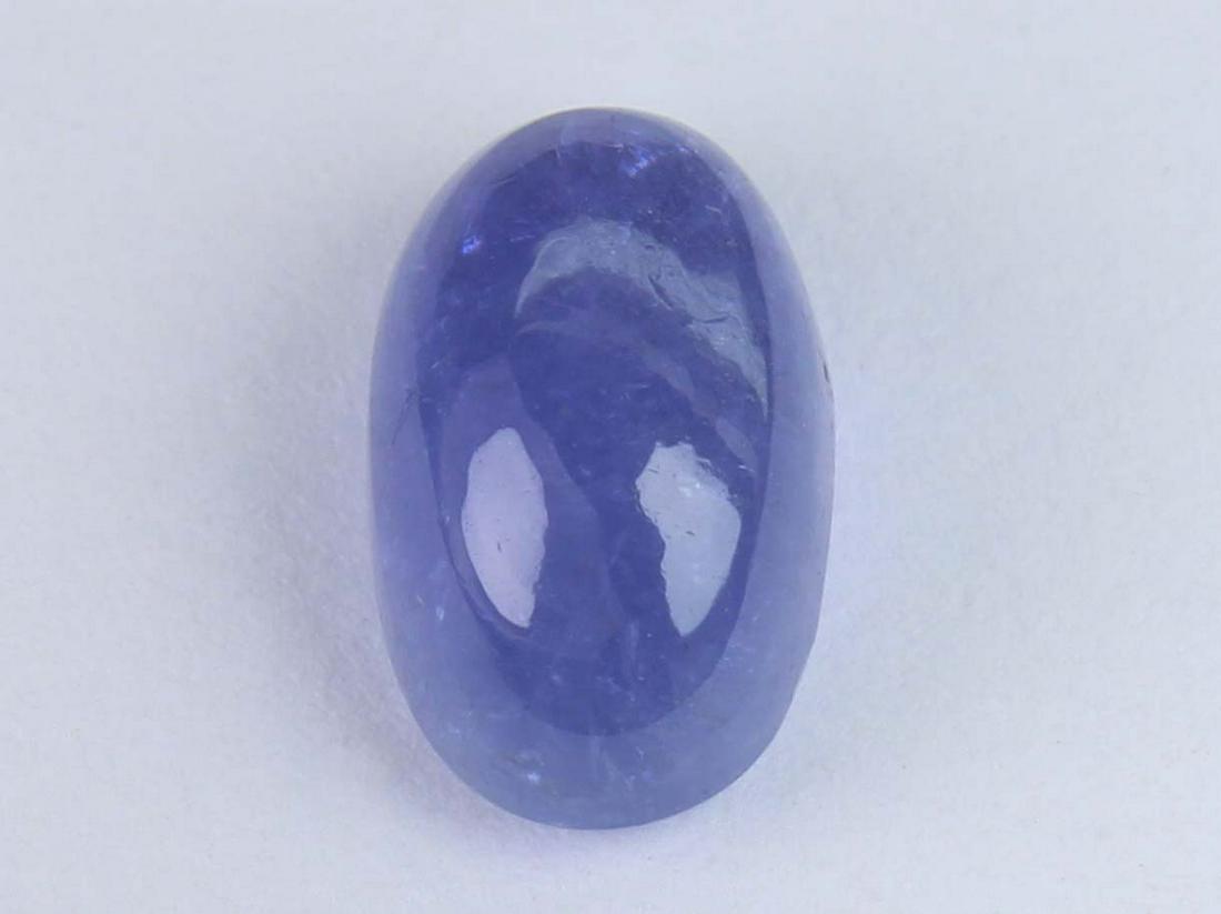 3.10 Cts Natural Tanzanite: No Reserve! Title: 3.10 Cts Natural Tanzanite Additional Information: Gemstone : Natural Tanzanite Shape and cut : 3.12 Oval Cabochan Weight : Carats Measurements : 10x6 mm Color : Violet Transprancy 