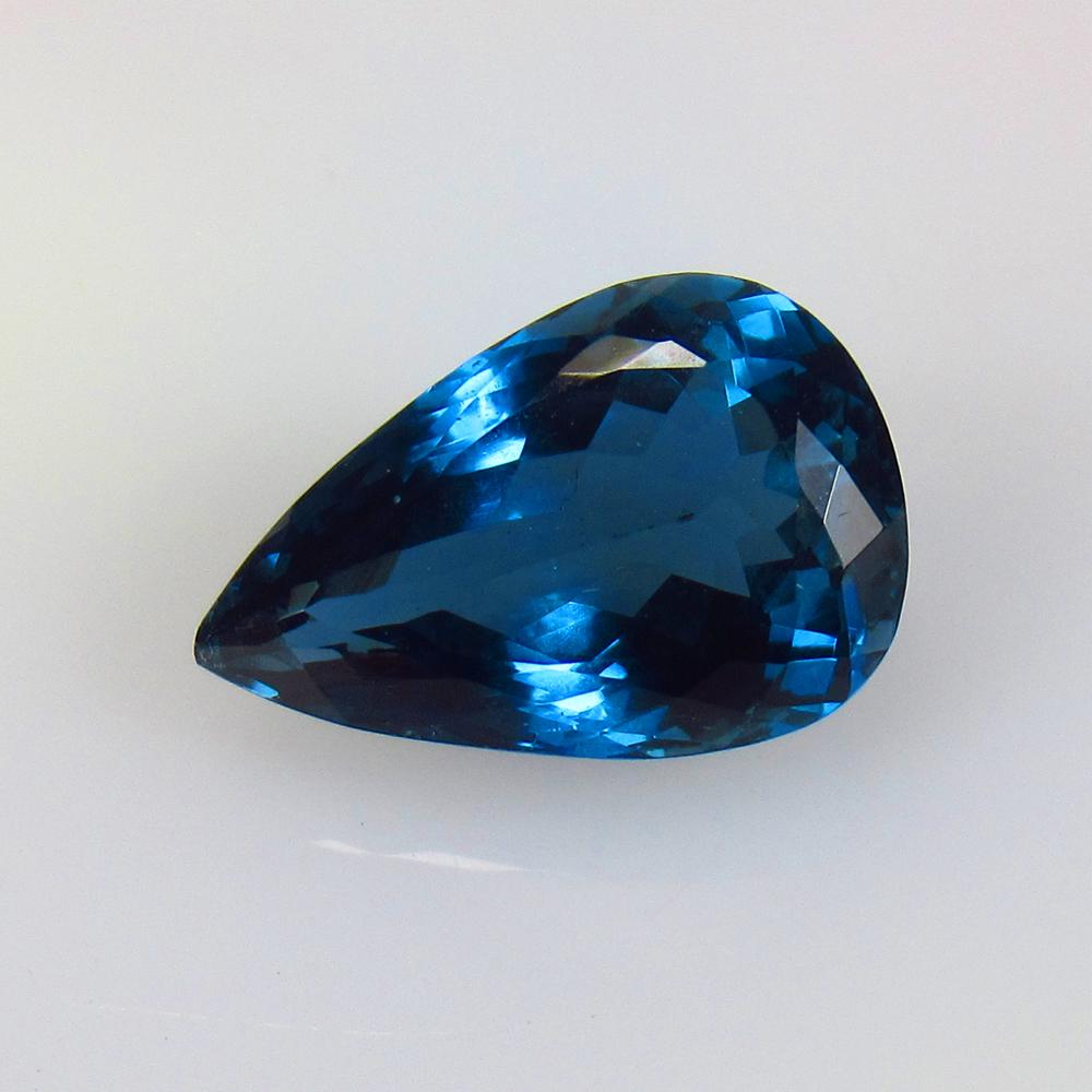 6.94 Ctw Natural London Blue Topaz Pear Cut (1 of 2)