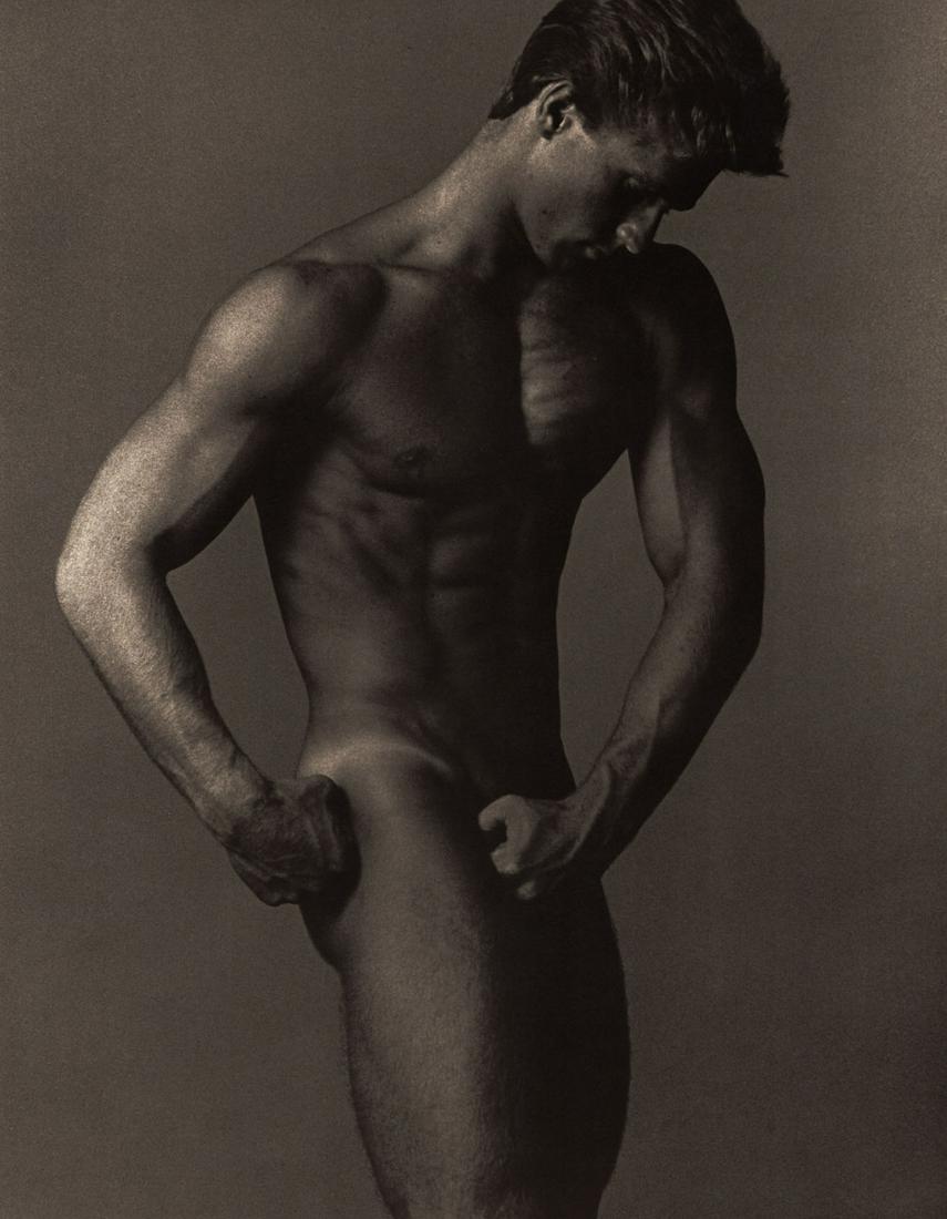 KEN HAAK - Male Nude ,1985: Artist: KEN HAAK Print Title: Male Nude, 1985 Medium: Tri-tone Photo-lithographs (Limited edition of 5000) Printed in the 1980’s, in the US Image size (inches) approx 13 x 10” Ken Haak(192