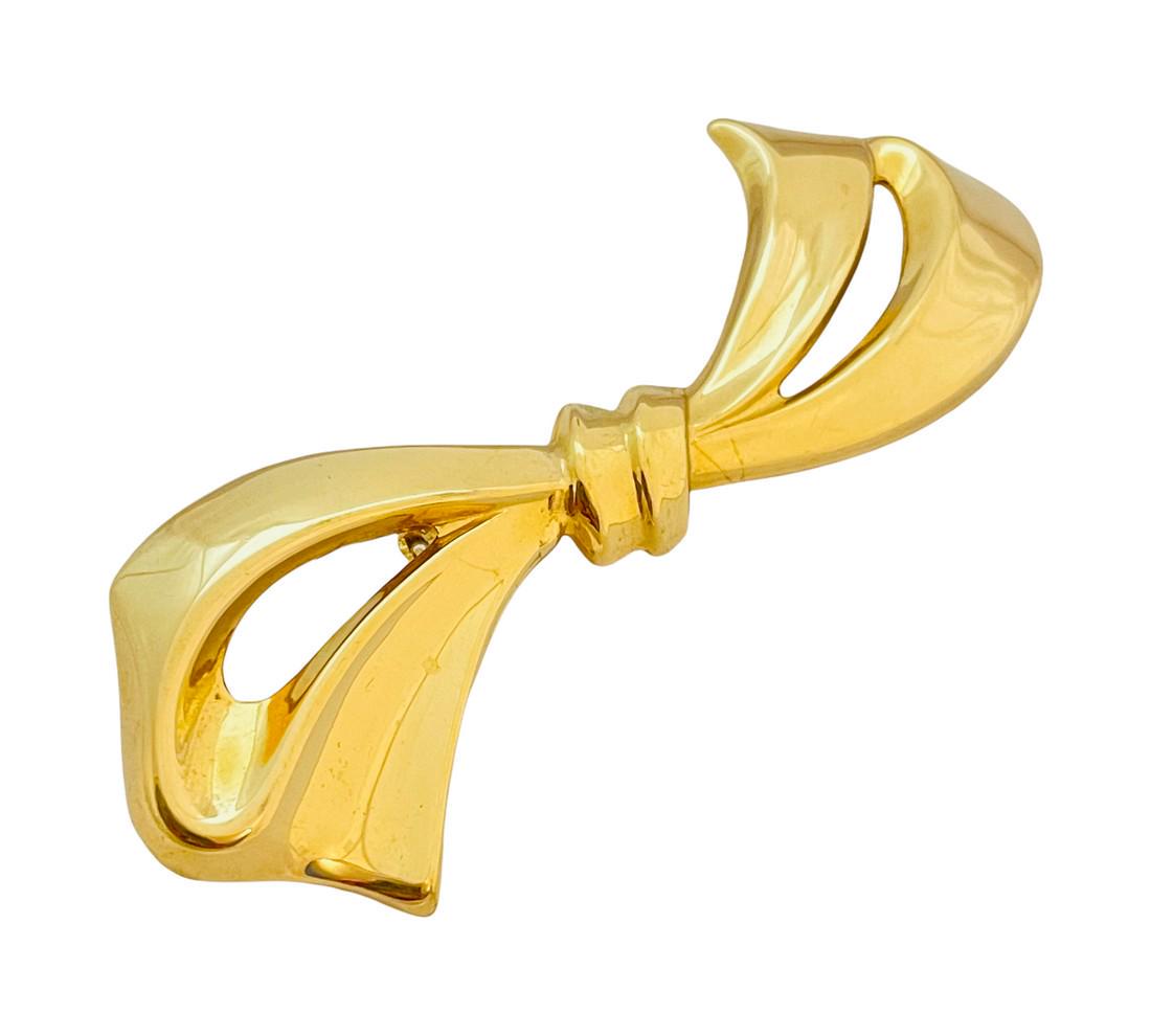 Vintage STERLING SILVER SB signed bow pin brooch (1 of 4)