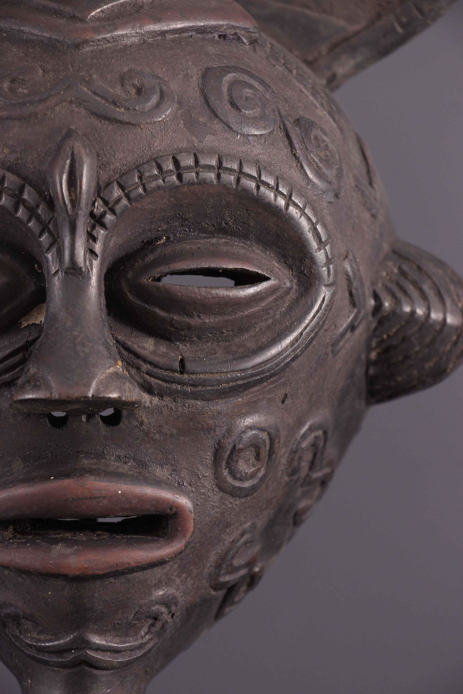 Bena Lulua handle mask - DRC, Congo - African Art Tribal Art (1 of 10)