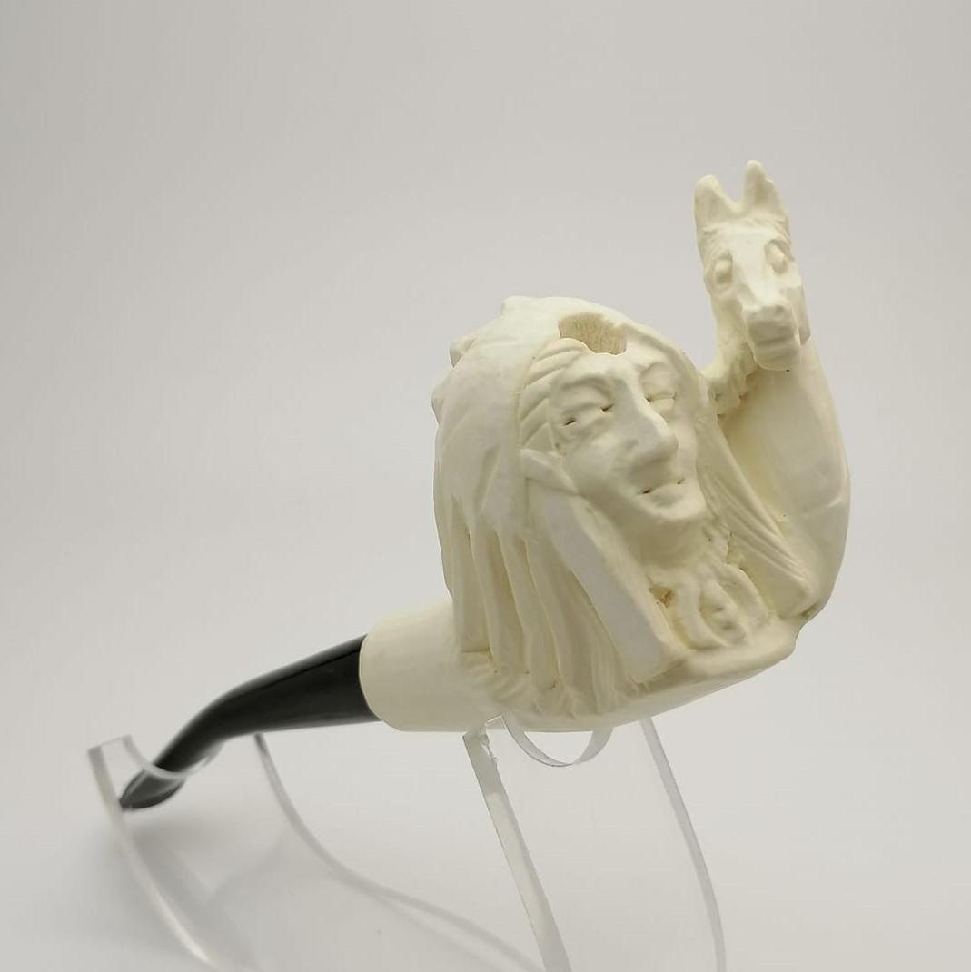 Indian Warrior Chief and Horse Meerschaum Cigarette Holder (1 of 9)