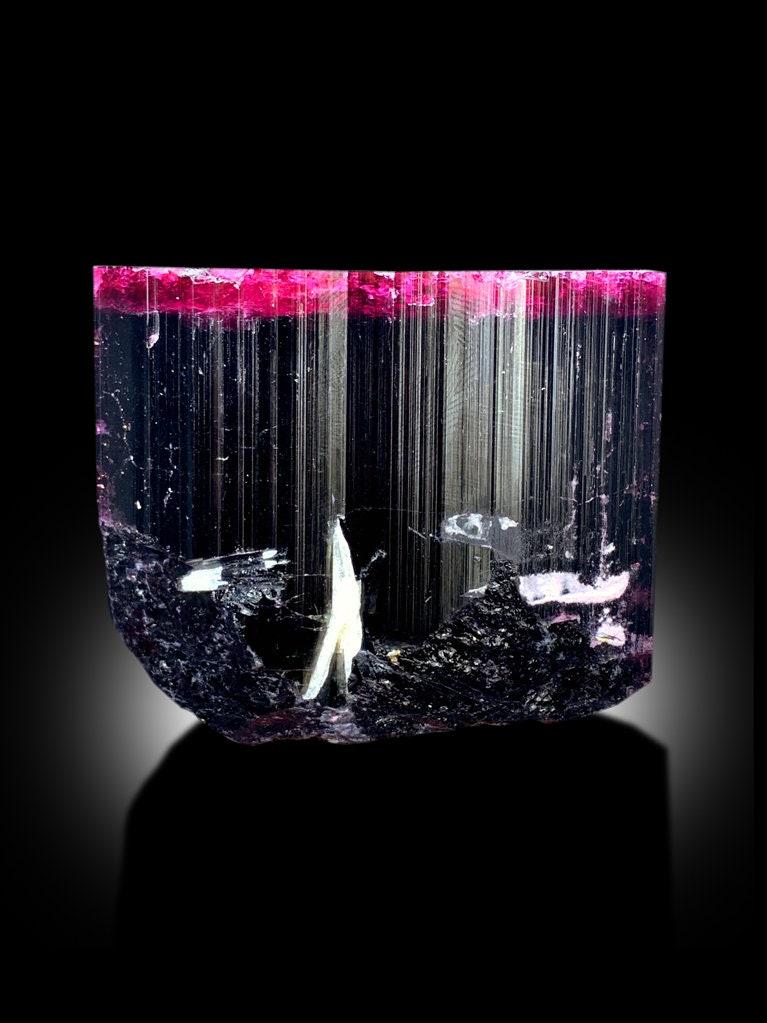 Pink Cap Tourmaline, Tourmaline Crystal, Tourmaline stone, Tourmaline specimen, Tourmaline Gemstone, (1 of 8)