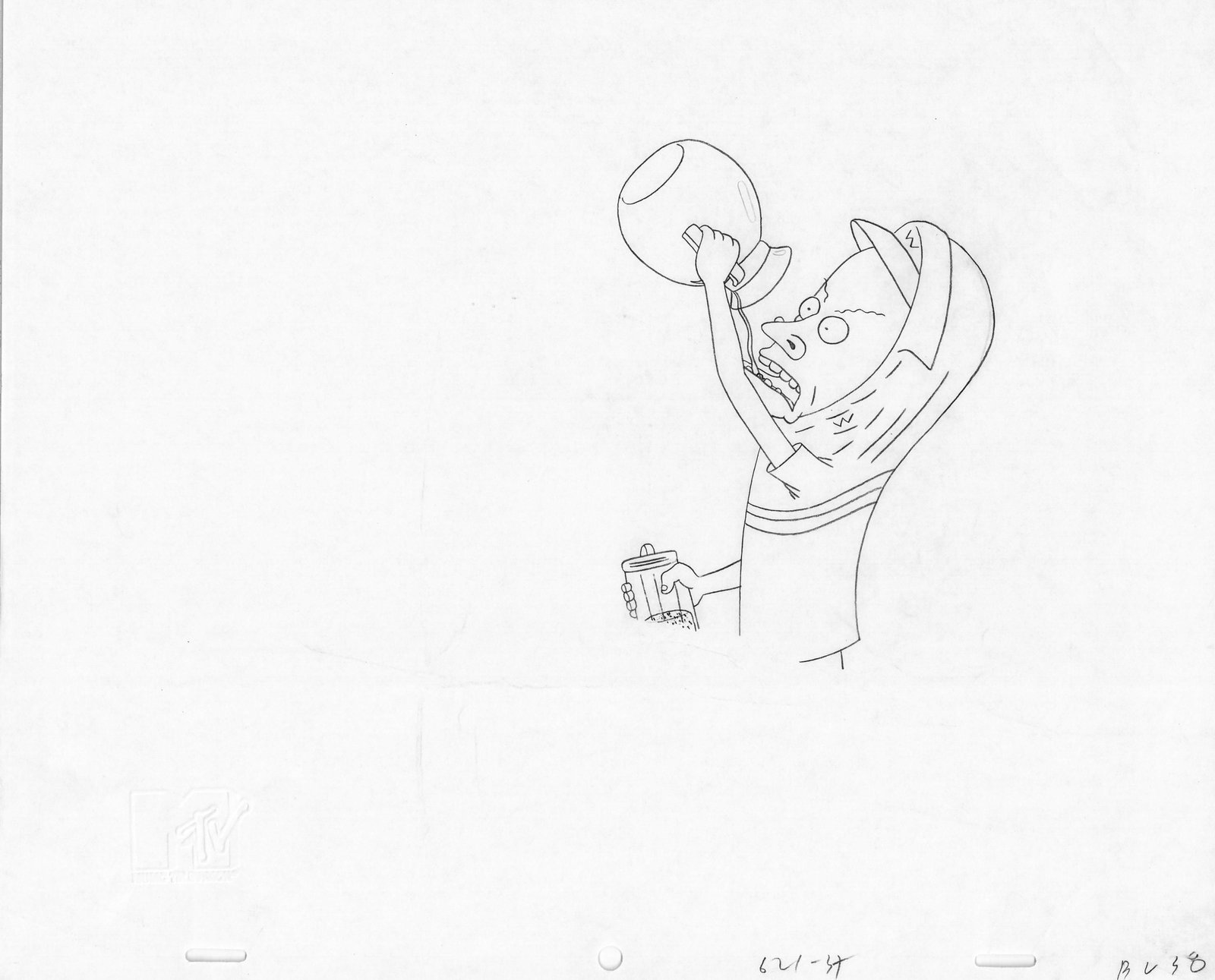 Beavis & Butt-Head Animation Art Original Production Drawing 1990s (1 of 1)