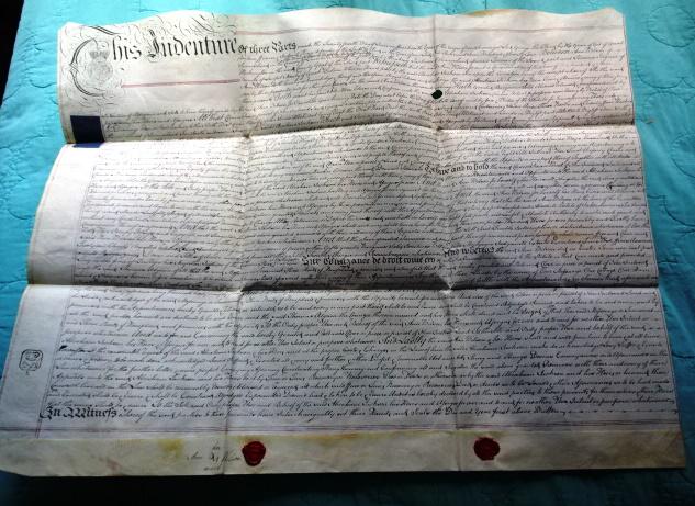 1774 English Vellum Indenture Red Wax Seals (1 of 3)