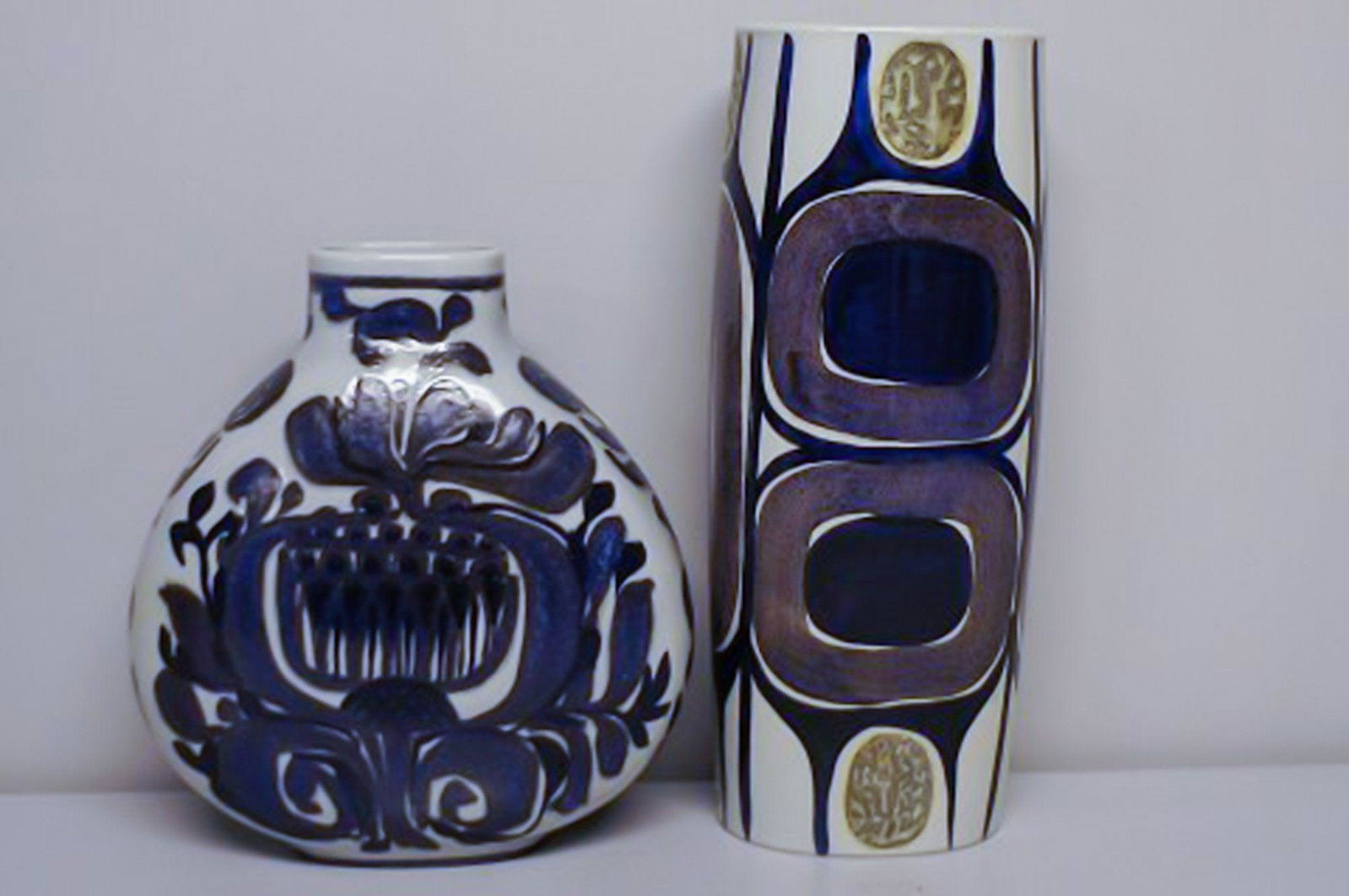 Royal Copenhagen faience vase. Modern danish design. 1. factory quality. (1 of 1)