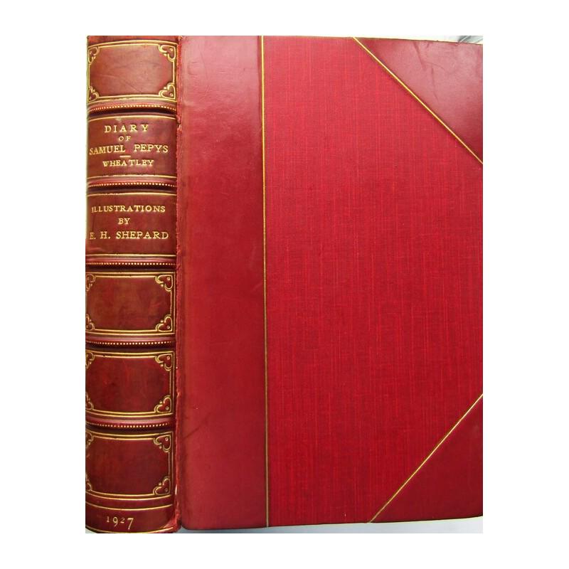 The Diary of Samuel Pepys 1660-1669: FIRST EDITION THUS. "Everybody's Pepys, Abridged from the Complete Copyright Text and Edited by O. F. Morshead". with 60 illustrations by Ernest H. Shepard. Half-leather over red cloth boards with gil