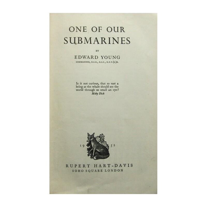 One of Our Submarines: FIRST EDITION, THIRD IMPRESSION. Publishers green cloth with gilt title to spine [some wear]. Diagram of H. K. Submarine 'STORM' endpapers. Name and date stamps on inside. Title vignette. Full-page pl