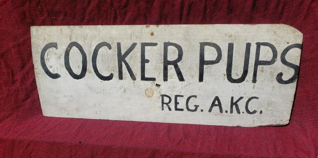 COCKER PUPS AKC sign 1940 spaniels (1 of 4)