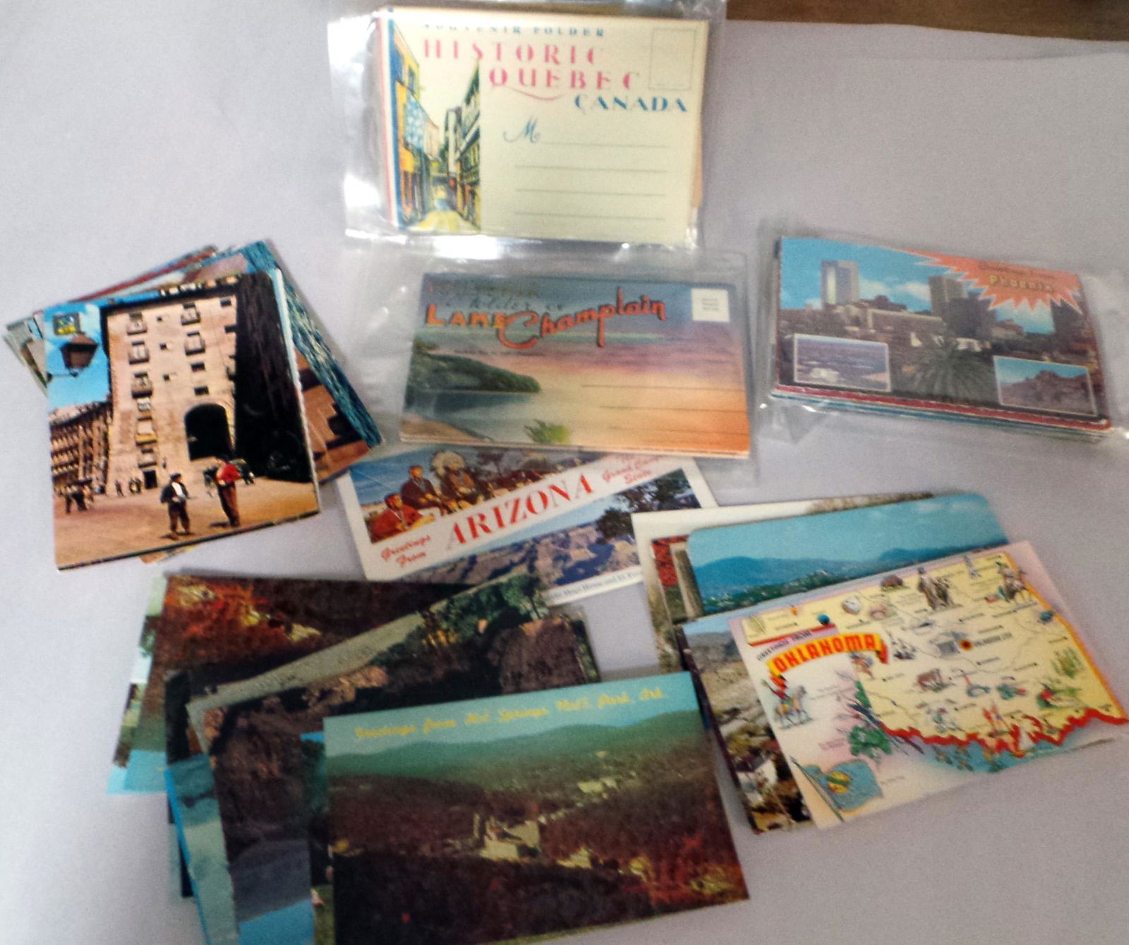 A box of various vintage postcards (1 of 2)