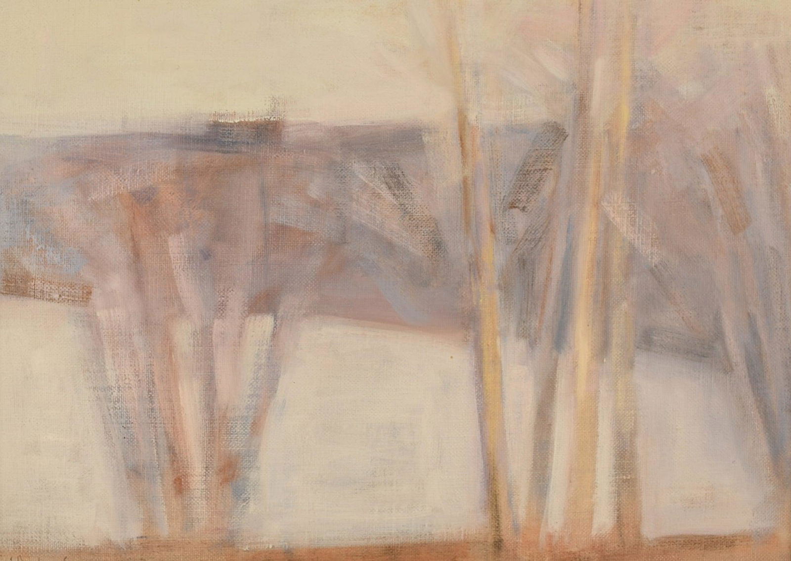 Lennart Palmér (1918-2003), Sweden. Oil on canvas. Modernist landscape with trees. 1960s.: Title: Lennart Palmér (1918-2003), Sweden. Oil on canvas. Modernist landscape with trees. 1960s. Provenance/Additional Info: Lennart Palmér (1918-2003), Sweden. Oil on canvas. Modernist land