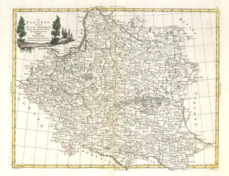 La Polonia divisa ne' suoi Palatinati…. Poland Lithuania &c. ZATTA 1783 map (1 of 2)