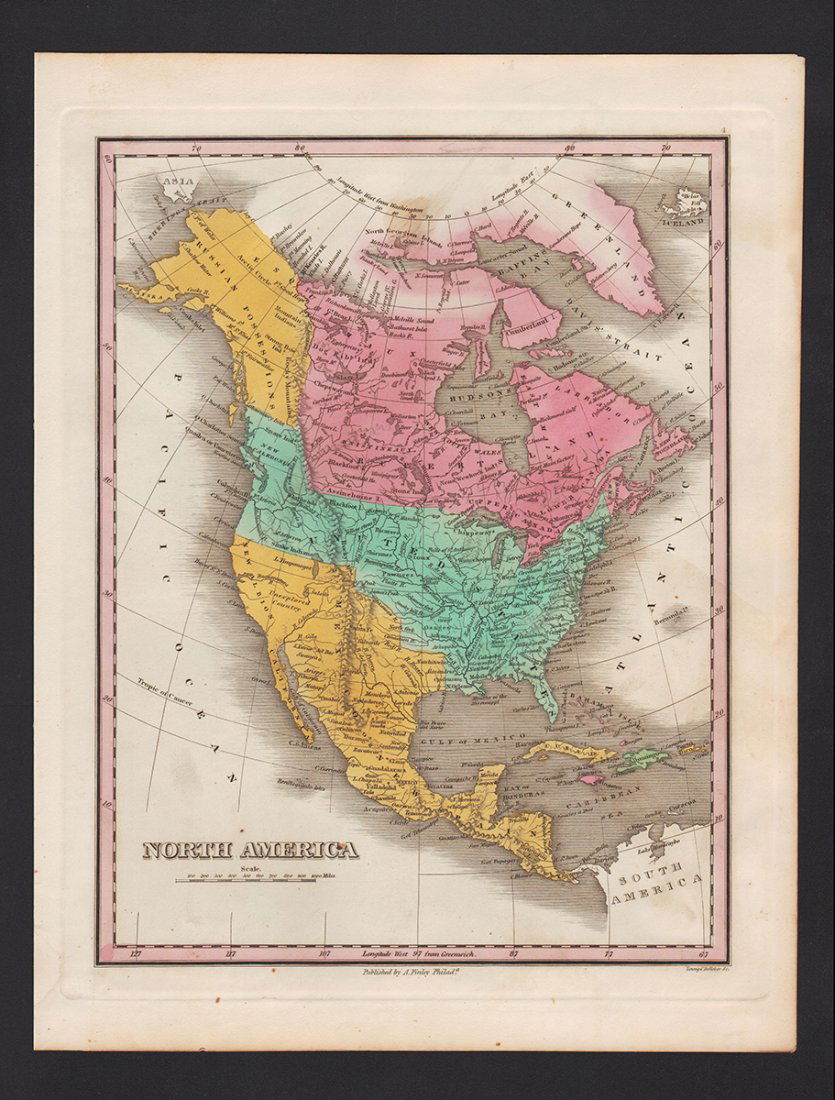 1833 Finley map of North America – excellent example (1 of 6)