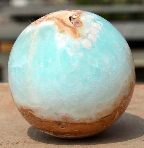 405 Grams Blue Caribbean Calcite Sphere (1 of 4)