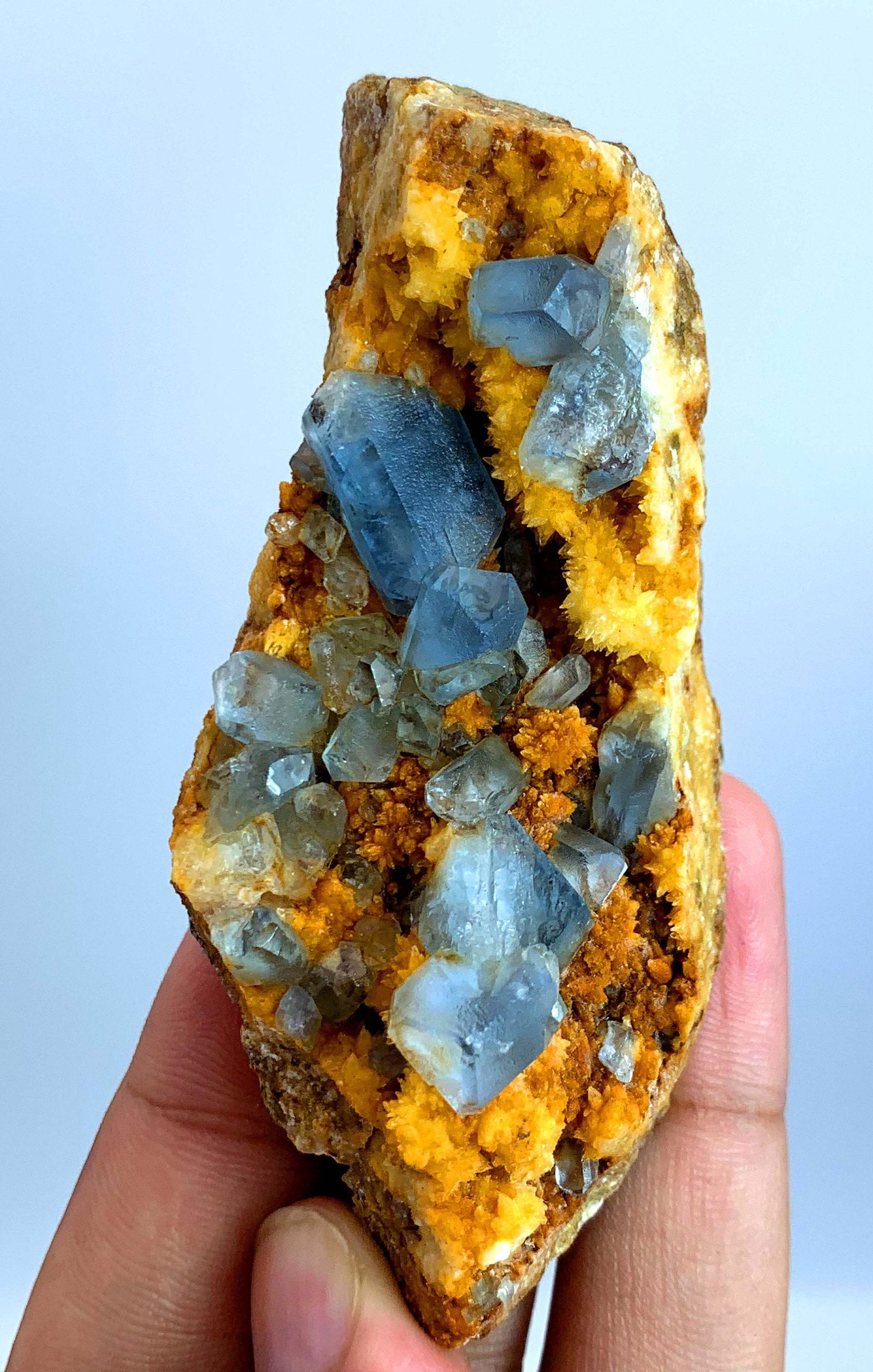 Celestine Specimen, Natural Blue Color Celestine Crystal On Matrix From Rare Location Badakhshan, (1 of 4)