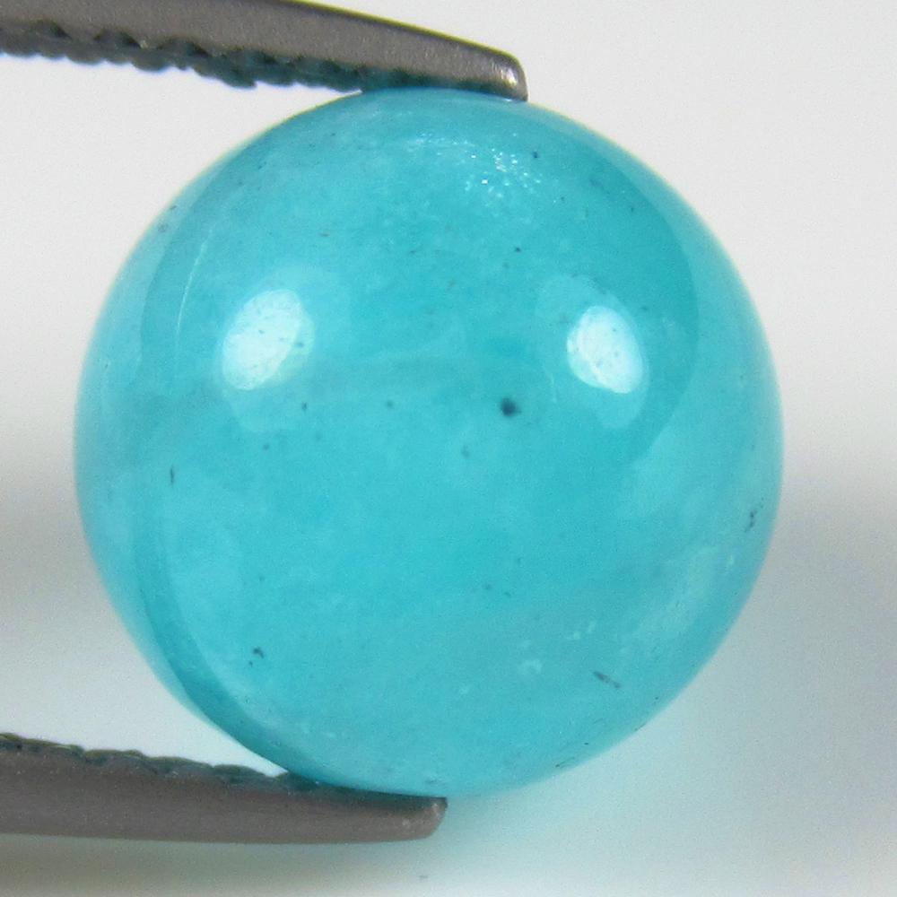 Natural Amazonite Beads - 5.30 Ct: No Reserve! Title: Natural Amazonite Beads - 5.30 Ct Origin: Brazil Weight: 5.3 Size/Dimensions: 9.5 x 9.5 mm Additional Information: Pieces : 1 No's / Shape : Round Drilled / Color : Blue / Clarity :