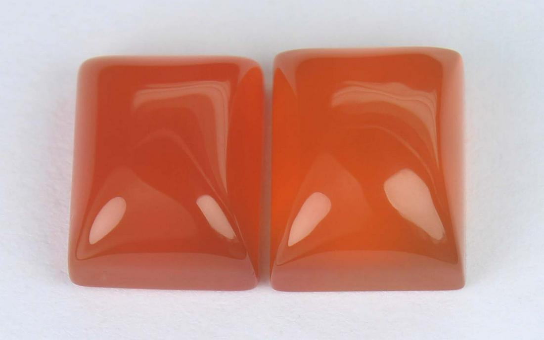8.20 Cts Natural Carnelian Lot: No Reserve! Title: 8.20 Cts Natural Carnelian Lot Description: Gemstone : Natural Carnelian Weight : 8.20 carat Shape : Rectangular Cabochon Dimensions : 10x8 mm Number of Stone : 2 Color : Orange Ori