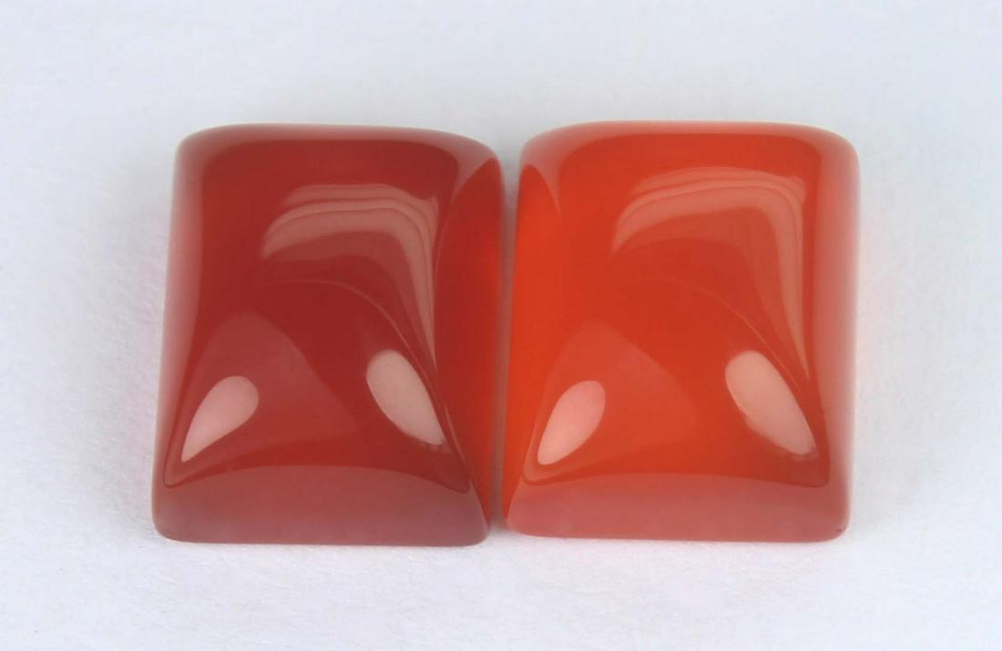 8.29 Cts Natural Carnelian Lot: No Reserve! Title: 8.29 Cts Natural Carnelian Lot Description: Gemstone : Natural Carnelian Weight : 8.29 carat Shape : Rectangular Cabochon Dimensions : 10x8 mm Number of Stone : 2 Color : Orange Ori