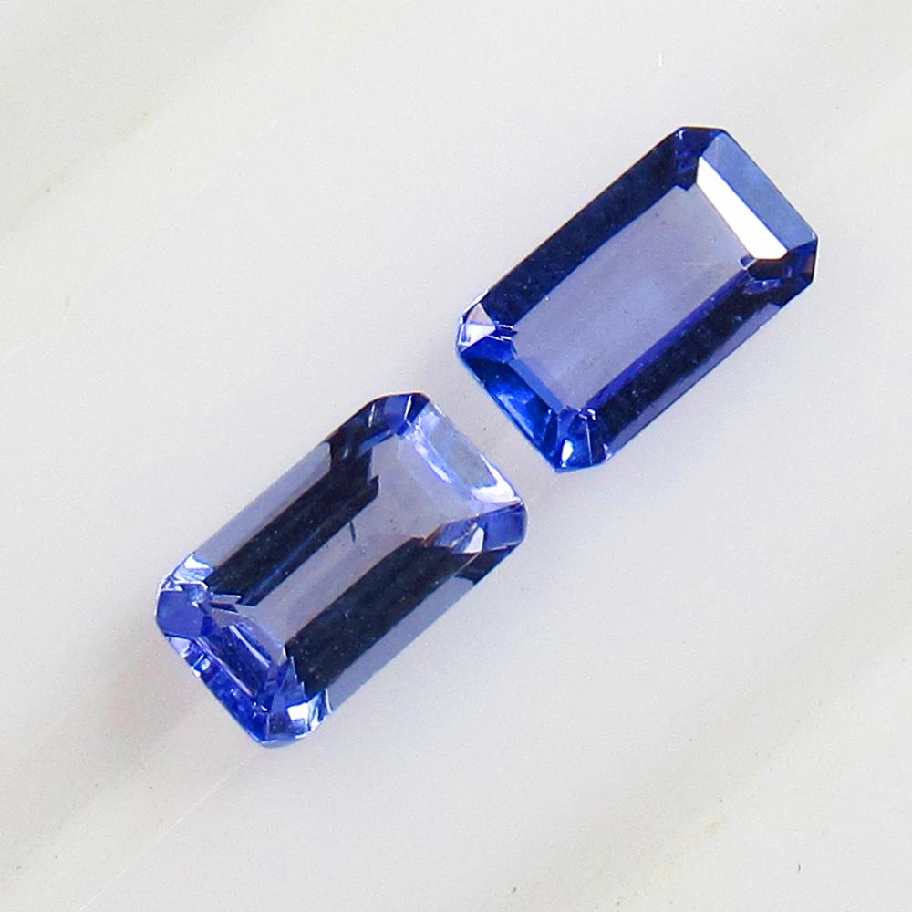 0.66 Ctw Natural Tanzanite Octagon Pair: No Reserve! Title: 0.66 Ctw Natural Tanzanite Octagon Pair Stone Clarity: VVS Gemstone: Natural Tanzanite Carat Weight: 0.66 Size/Dimensions: 5.20 x 3.00 x 2.00 mm / 2 Pc's Additional Information: Top