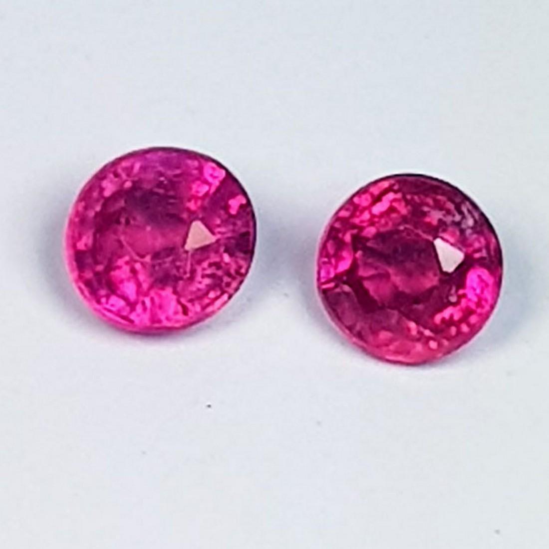 0.40 ctz " Exclusive Collection Top Quality Natural Ruby - Pair (1 of 3)