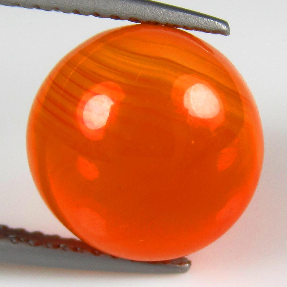 Natural Carnelian - 6.49 Ct: No Reserve! Title: Natural Carnelian - 6.49 Ct Origin: Brazil Weight: 6.49 Size/Dimensions: 11.0 x 11.0 x 7.0 mm Additional Information: Pieces : 1 No's / Shape : Round Cab / Color : Orange / Clarity 