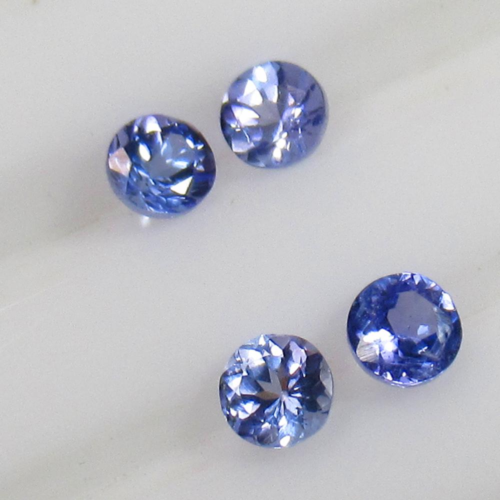 0.50 Ctw Natural 4 Tanzanite Round Set: No Reserve! Title: 0.50 Ctw Natural 4 Tanzanite Round Set Stone Clarity: VVS Gemstone: Natural Tanzanite Carat Weight: 0.50 Size/Dimensions: 3.10 mm / 4 Pc's Additional Information: Top Quality Luster