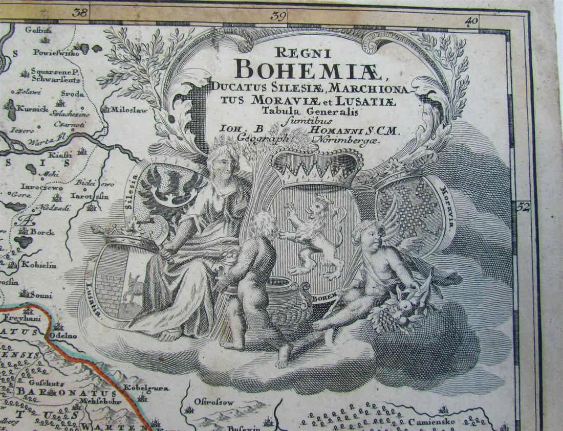 1712 antique MAP of GERMANY POLAND CZECH REPUBLIC 18th CENTURY Regni Bohemiae (1 of 7)