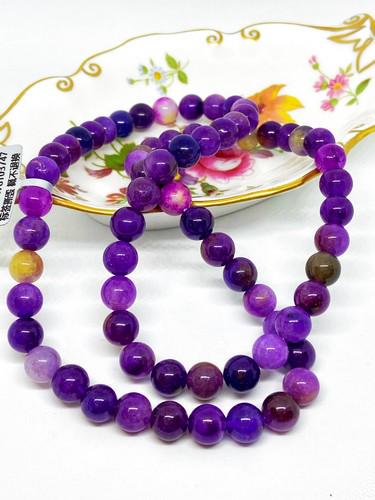 Sugilite Crystal Beads Gemstones Bracelet Necklace: Title: Sugilite Crystal Beads Gemstones Bracelet Necklace Additional Information: Sugilite Crystal Beads Gemstones Bracelet Necklace Sugilite beads can clear and purify the negative energy of the chak