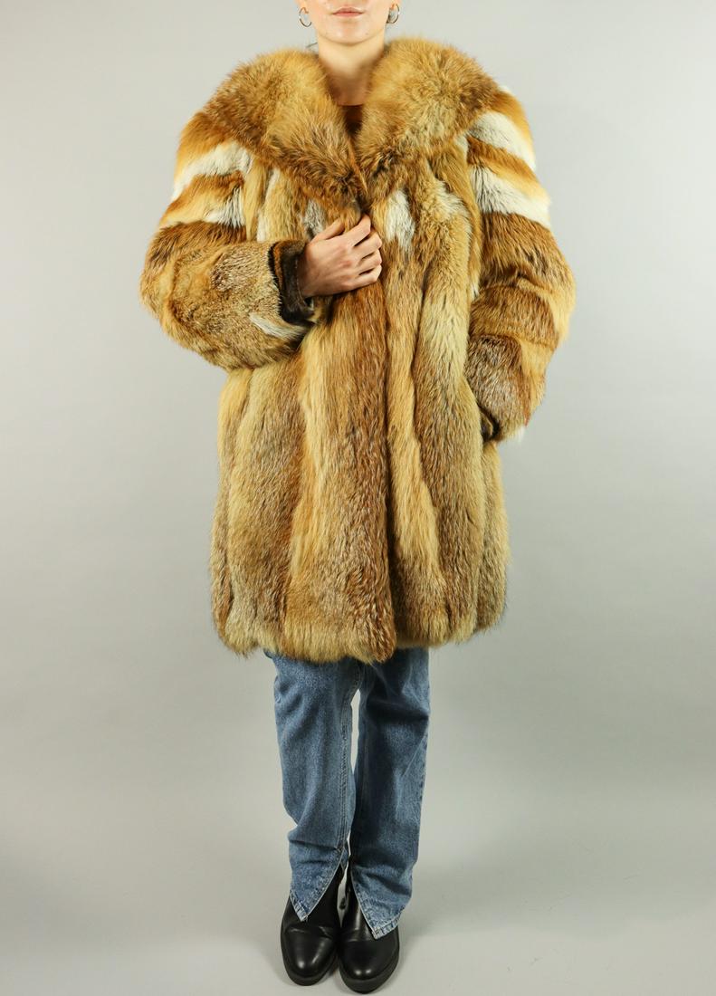 CANADIAN RED FOX FUR JACKET US16; EU L (1 of 11)