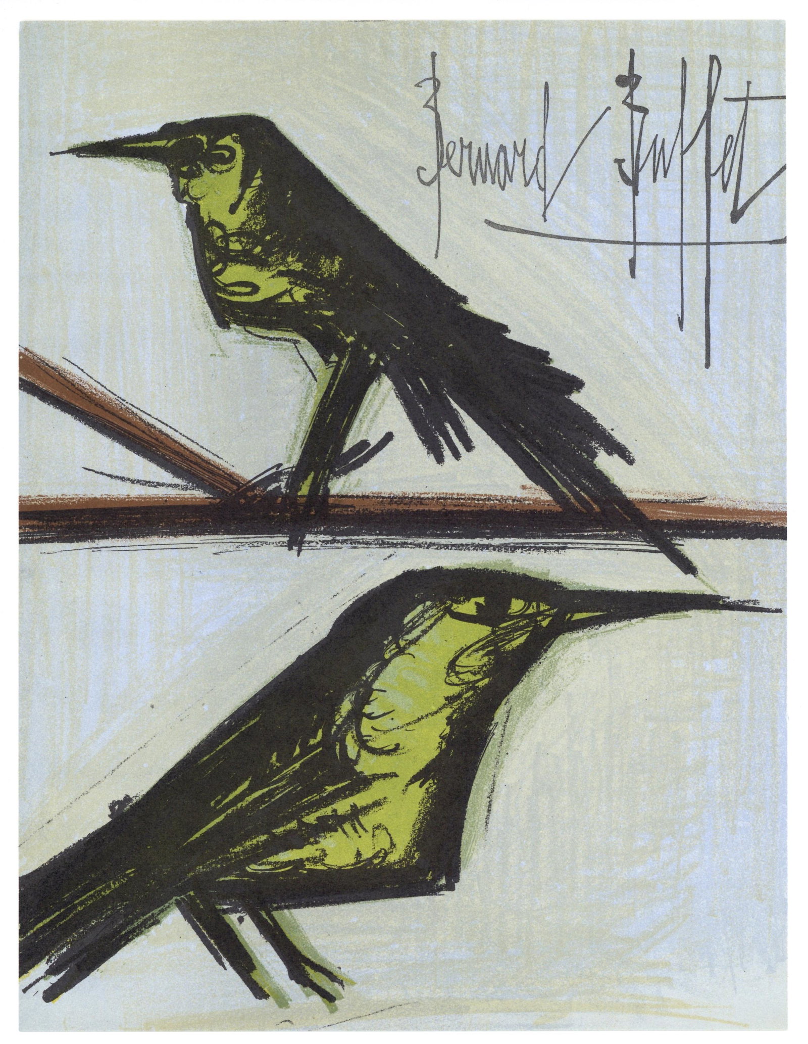 Bernard Buffet original lithograph "Deux oiseaux" (1 of 1)