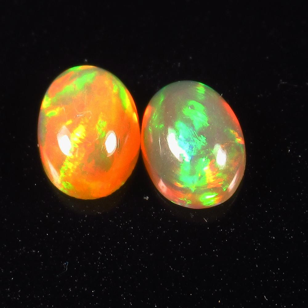 Natural Multicolor Opal Pair - 1.17 Ct (1 of 2)