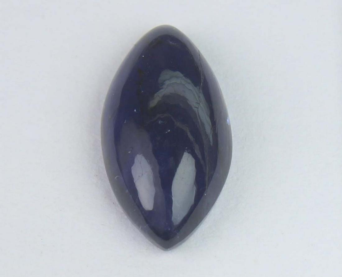 3.98 Cts Natural Iolite Lot: No Reserve! Gemstone : Natural Iolite Shape and Cut : Marquies Cabochon Weight : 3.98 carats Measurements : 12.20x6.32x3.69 mm Color : Violet Transprancy : Transparent Treatment : No Treatment Origin