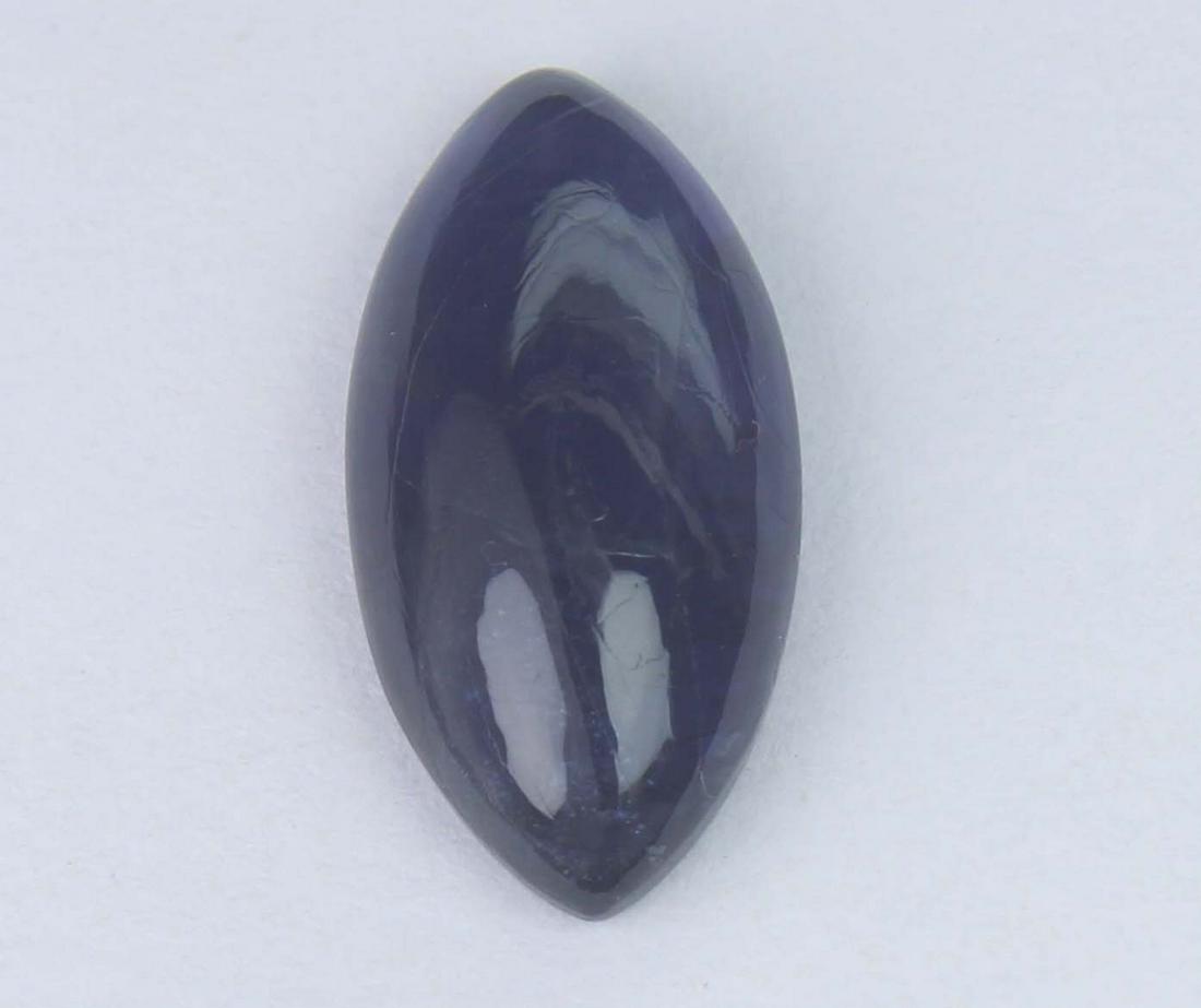 2.48 Cts Natural Iolite Lot: No Reserve! Gemstone : Natural Iolite Shape and Cut : Marquies Cabochon Weight : 2.48 carats Measurements : 14.32x7.17x3.78 mm Color : Violite Transprancy : Transparent Treatment : No Treatment Origin